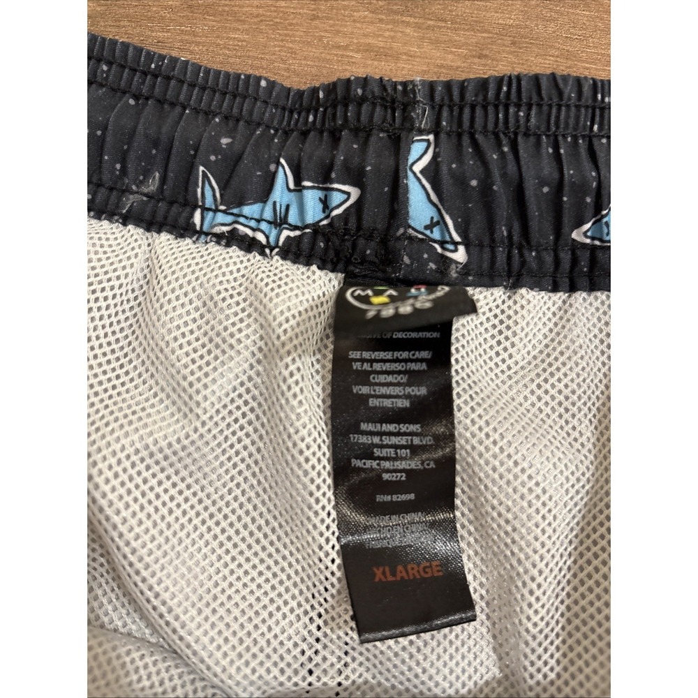 Maui and Sons Shredz Retro Drawstring Pool Swim Trunk Shorts SZ XL W34×L6 - Picture 3 of 8